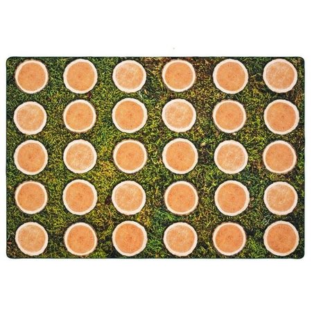 CARPETS FOR KIDS Carpets for Kids 60816 6 x 9 ft. Rectangle Tree Rounds Seating Rug 60816